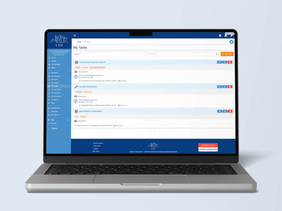 A laptop showing the My Tasks feature