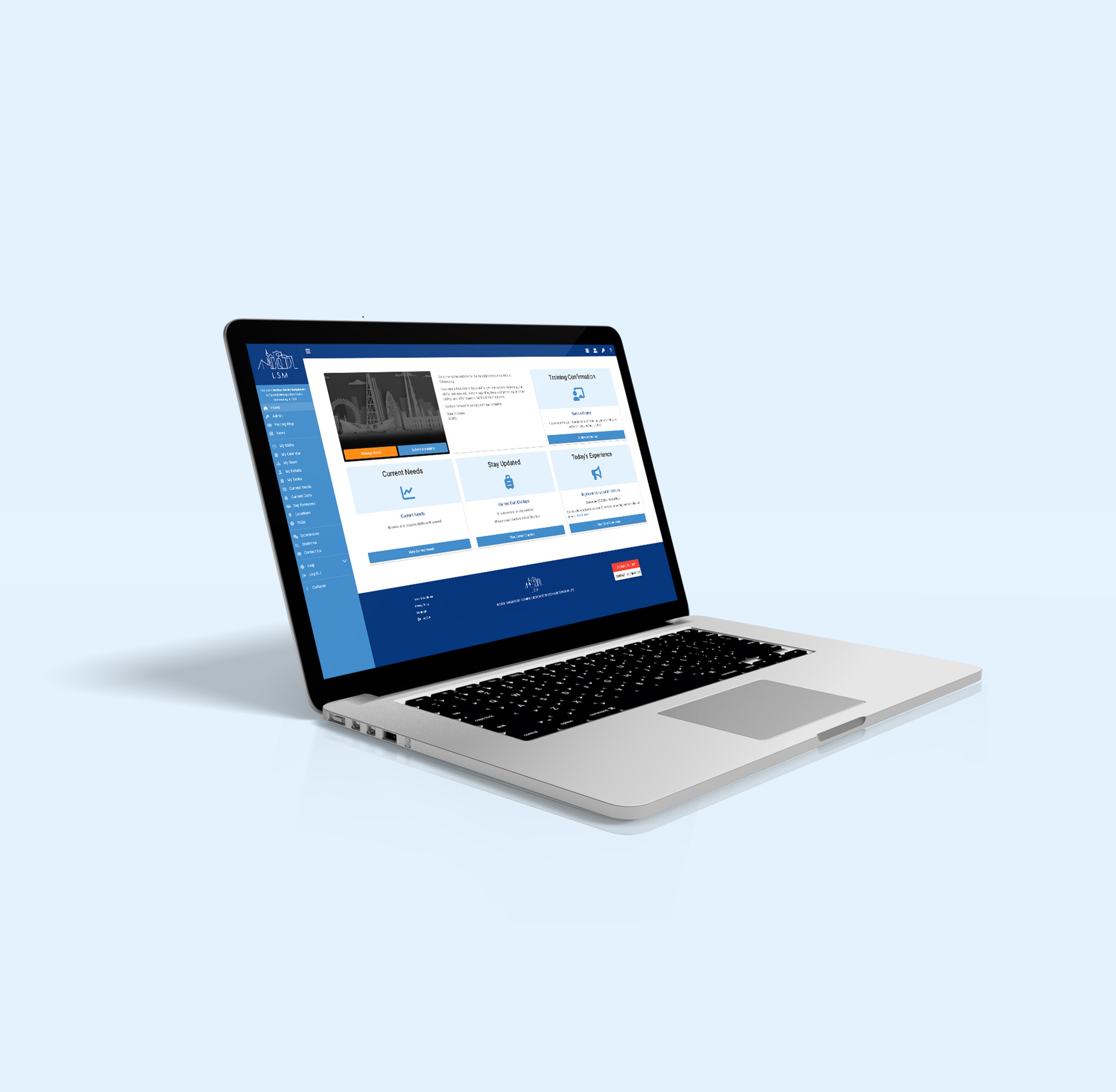 Macbook Pro LSM Homepage mockup