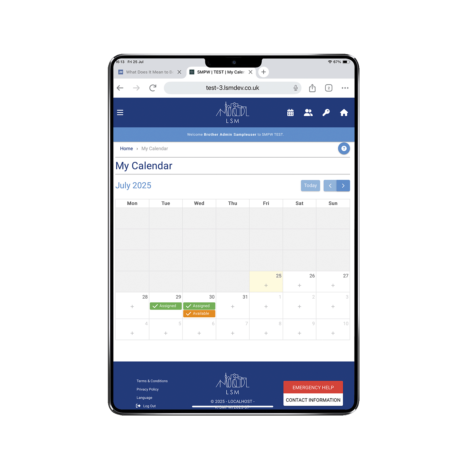 Submit Shift Availability