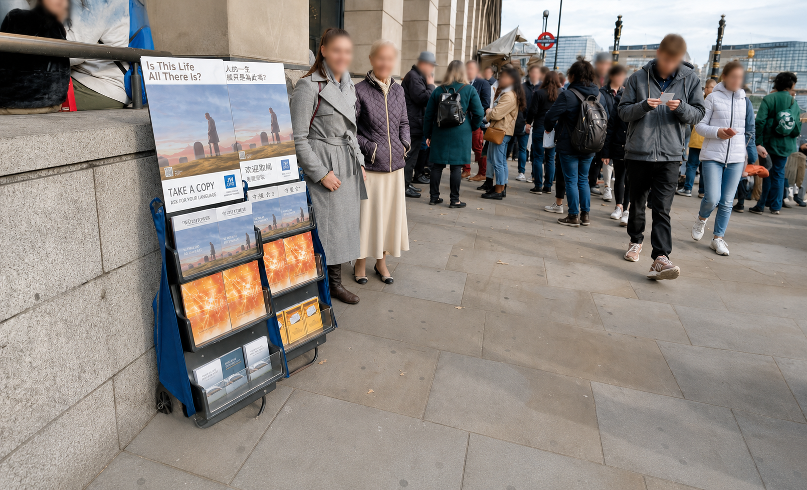 Sisters on the carts in Westminster, London